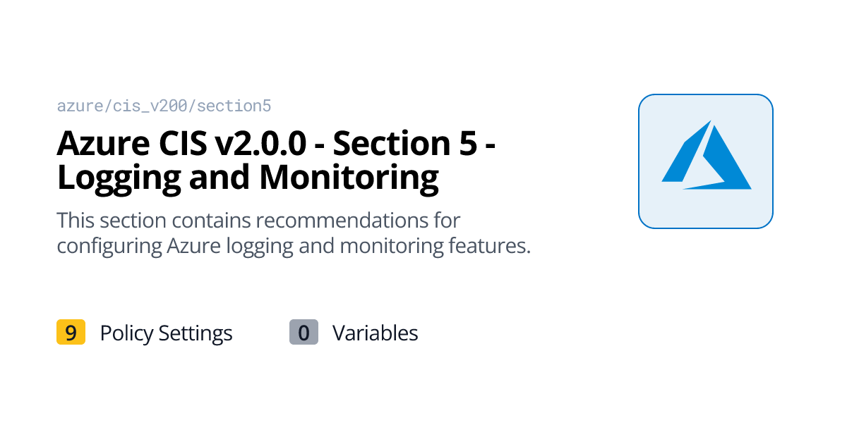 Policy Setting | azure_cis_v200_section5 | Turbot Guardrails Hub